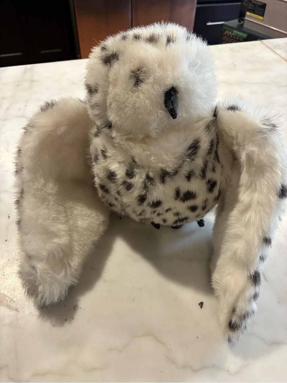 Folkmanis White Spotted Snowy Owl Plush Hand Puppe